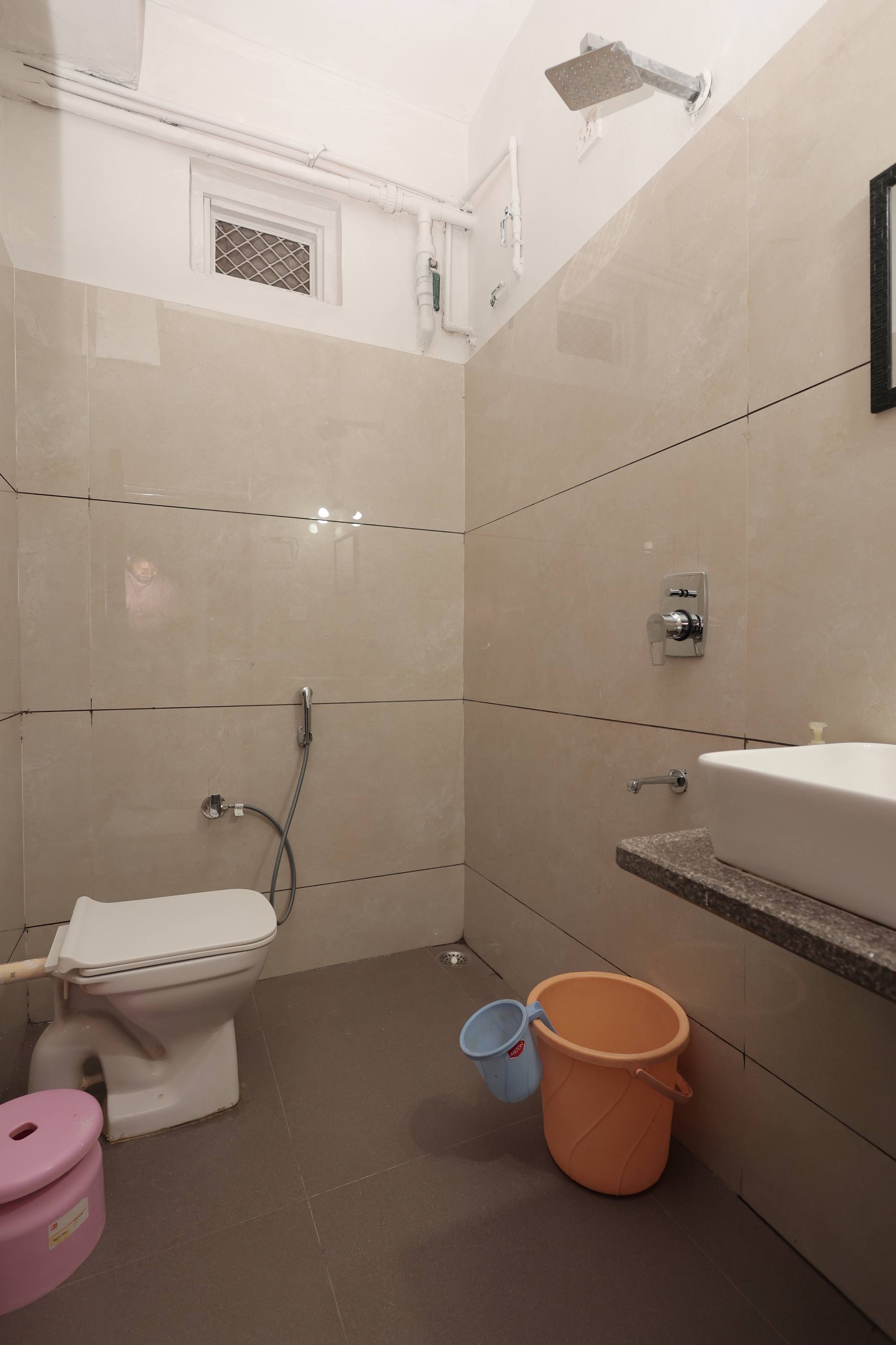 Bathroom, Western fittings at Hotel Relax Inn, Banswara